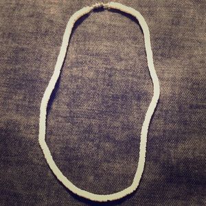 Puka Shell Necklace White Round Hawaiian Surfer